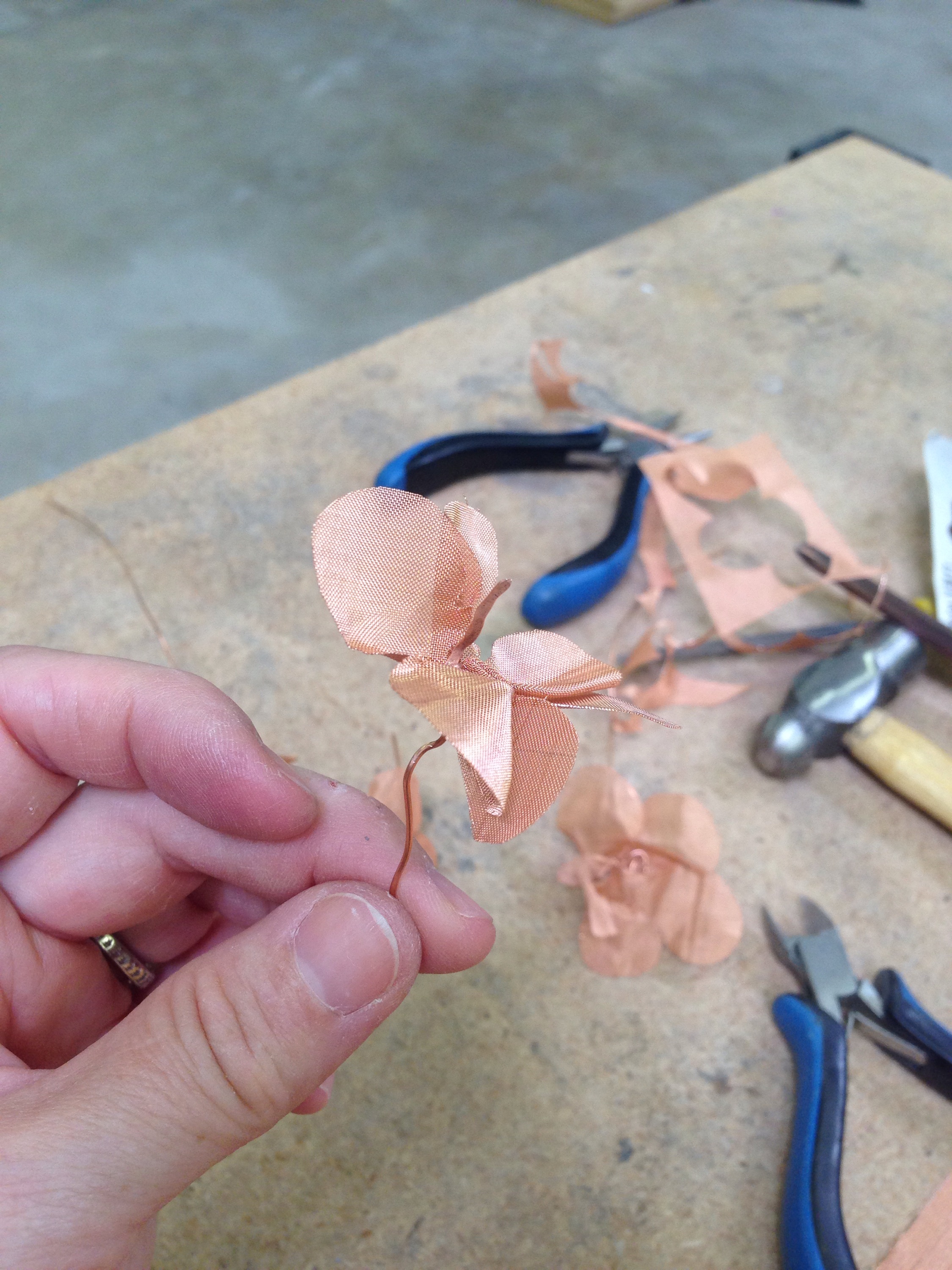 Making my butterfly some flowers. 12x12