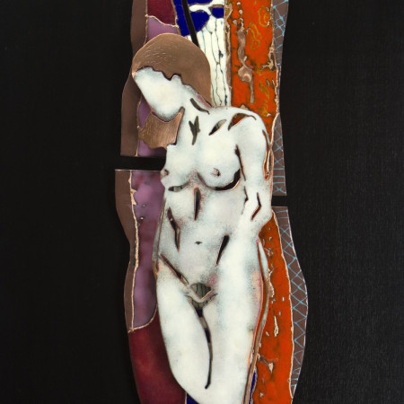 ENAMEL ON COPPER, FEMALE ENAMEL NUDES, ENAMELING