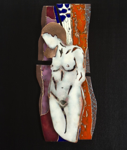 ENAMEL ON COPPER, FEMALE ENAMEL NUDES, ENAMELING