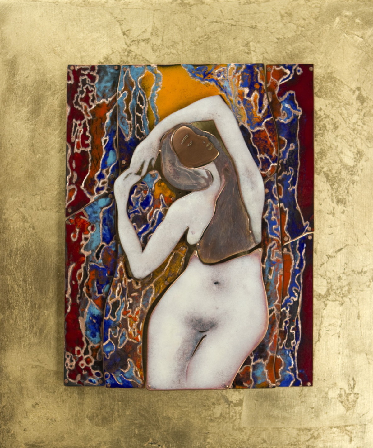 ENAMELED NUDE WOMEN, ENAMELING COPPER