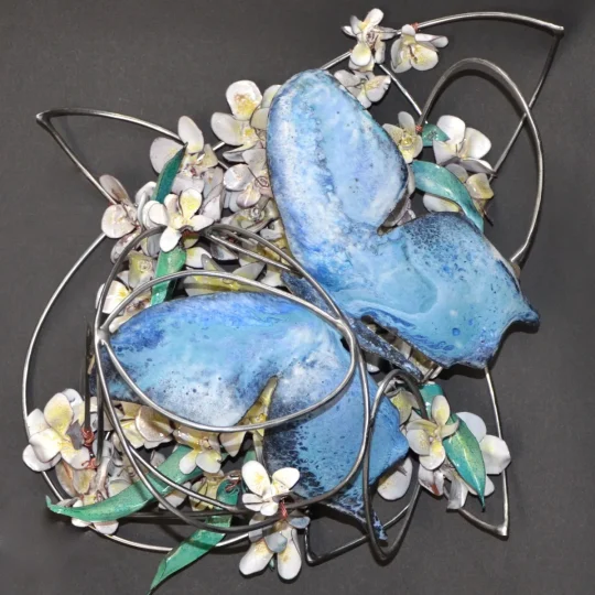 FOR SAFE KEEPING Butterflies Metal Sculpture Artist