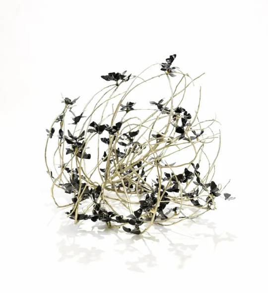 Resting Ground - TumbleWeed with Butterflies - Metal Sculpture Artist